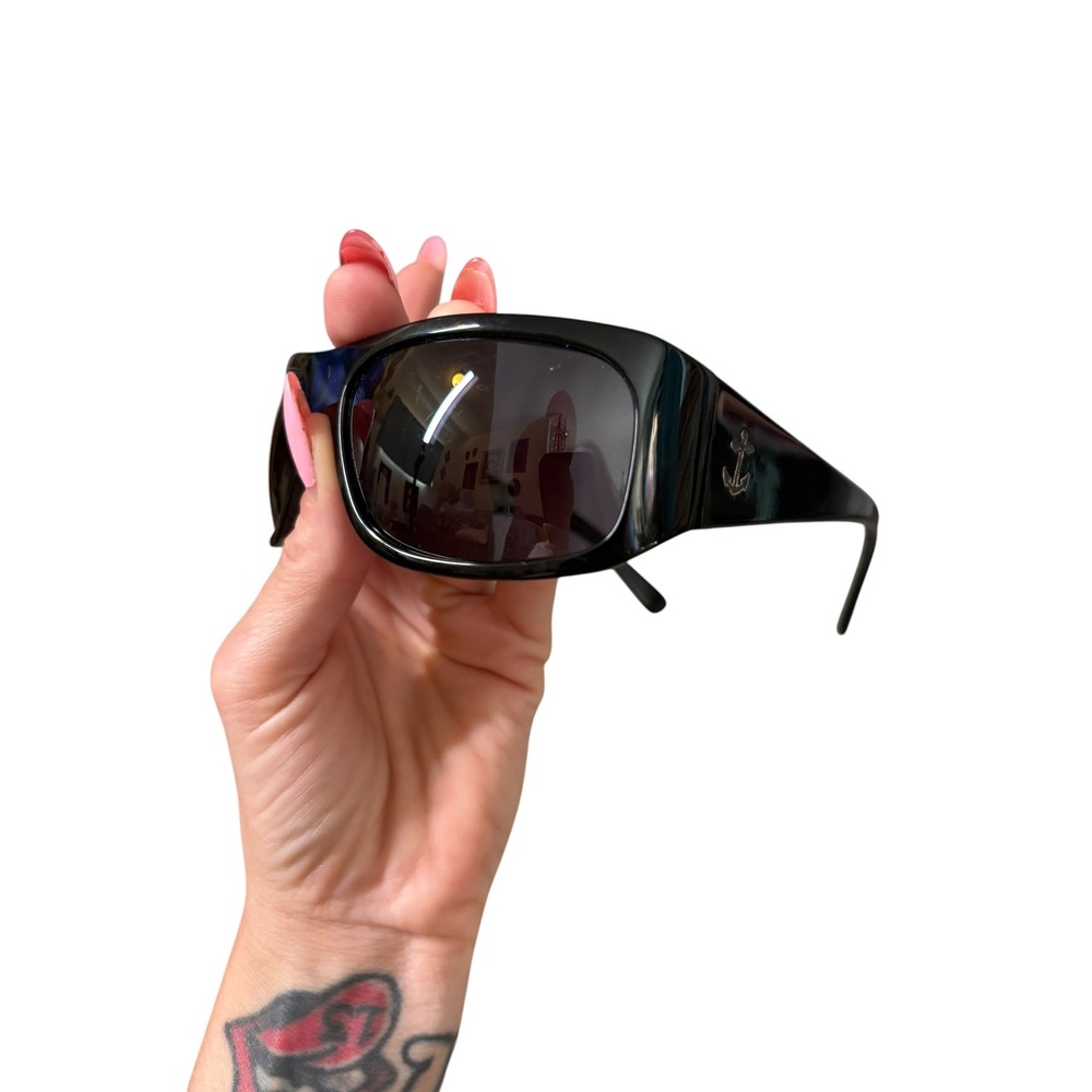 Tres‎ Noir Black Death or Glory 012 Anchor Wrap Around Sunglasses w/ CaseY2K - Picture 16 of 16